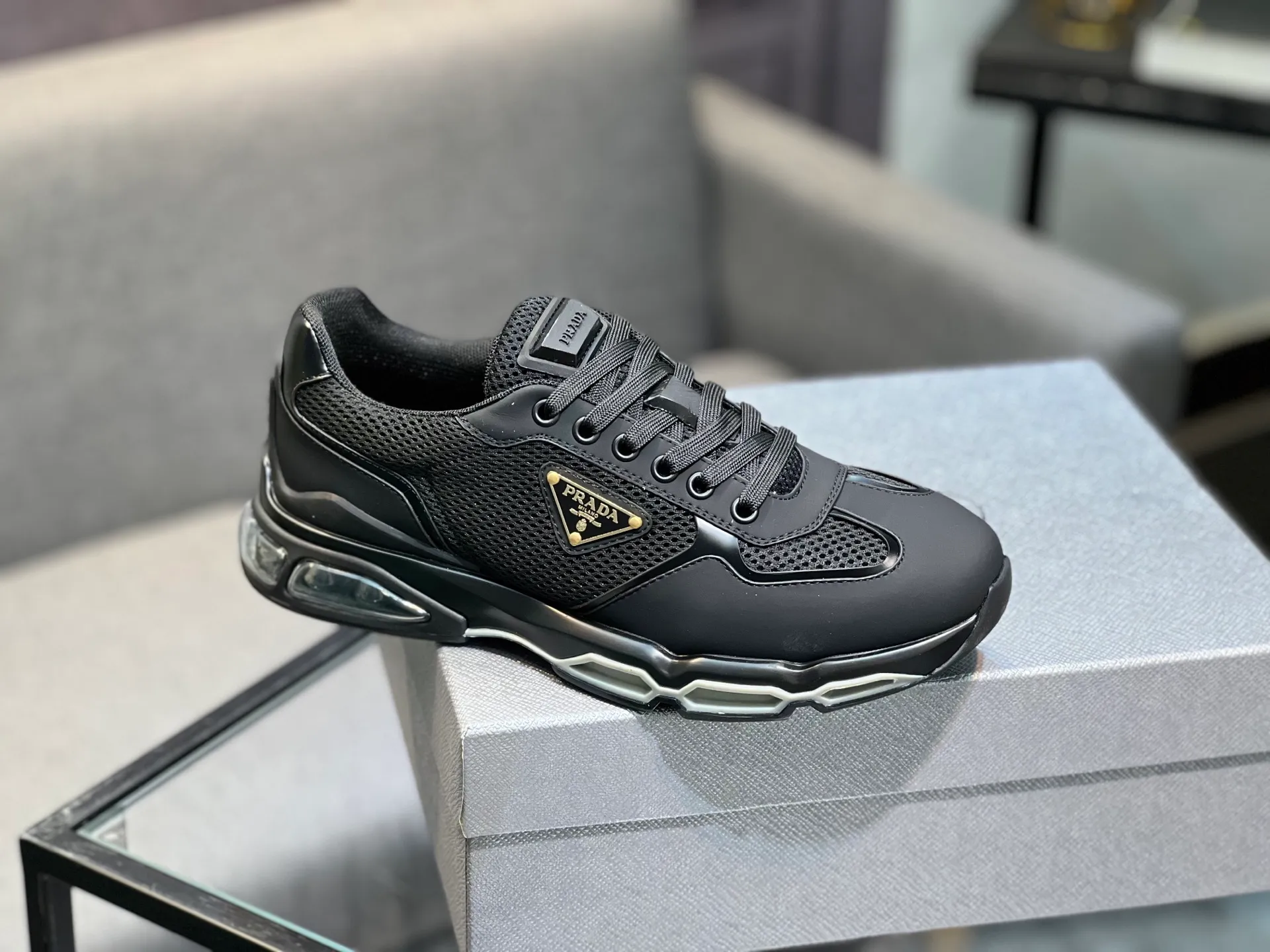 Men's shoes 💰660 [PRADA] Men's shoes are popular in the counter, official website is synchronized, 1 high-quality shipment ✔️ Original frosted cowhide + cowhide lining, 1🆚1 replica, original sole, 38-45 (45 customized, non-refundable)